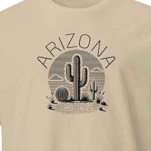 Arizona Cactus T-Shirt: Retro Desert Sunset Unisex Tee