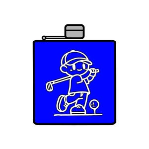 Golfing Stainless Steel Flask: 6oz Sport Enthusiast Gift
