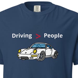 Driving Is Greater Than People T-Shirt: Funny Car Enthusiast Graphic Tee