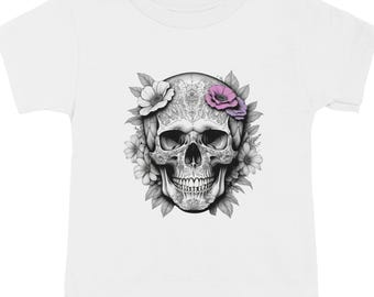 Floral Skull Sublimation Design | Printable Skull Art (Digital Download)