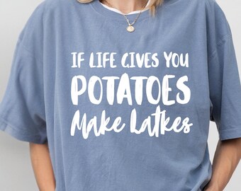 Chemise de latkes, cadeau juif de Hanoucca, cadeau drôle de Hanoucca, t-shirt fête juive, chemise de Hanoucca