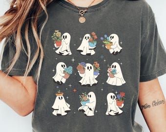 Comfort Colors® Ghost Plant Shirt, Plant Lady Shirt, Plant Lover Halloween Shirt, Halloween Plants Tee, Plant Lover Gift, Ghost Plant Shirts