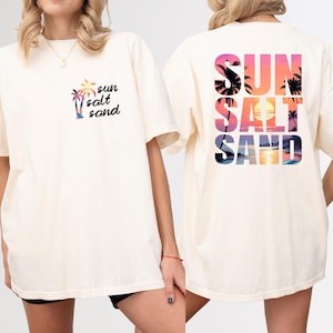 Comfort Colors® Retro Summer Sun Salt Sand Shirt, Beach Vibes Tee, Summer Shirt, Summer Vacation Tee, Beach Lover Gift, Summer Beach Shirt