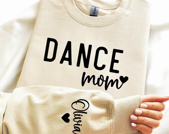 Custom dans moeder sweatshirt, gepersonaliseerde dans hoodie, ballerina cadeau, dans moeder hoodie, cadeau voor dansers, ballet trui, ballet dans T-shirt
