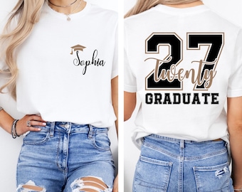 Custom Graduation 2027 Shirt, College Senior Tee, Class of 2027 Senior Shirt, Graduation Gift, Graduation 2027 Tee, Senior Class Gift
