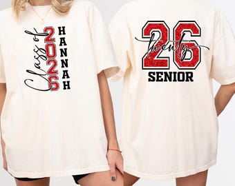 Comfort Colors® Custom Senior 2026 T-shirt, Personalized Senior 2026 Shirt, Class Of 2026 Tee, Graduation 2026 Shirt, Senior Graduation Gift