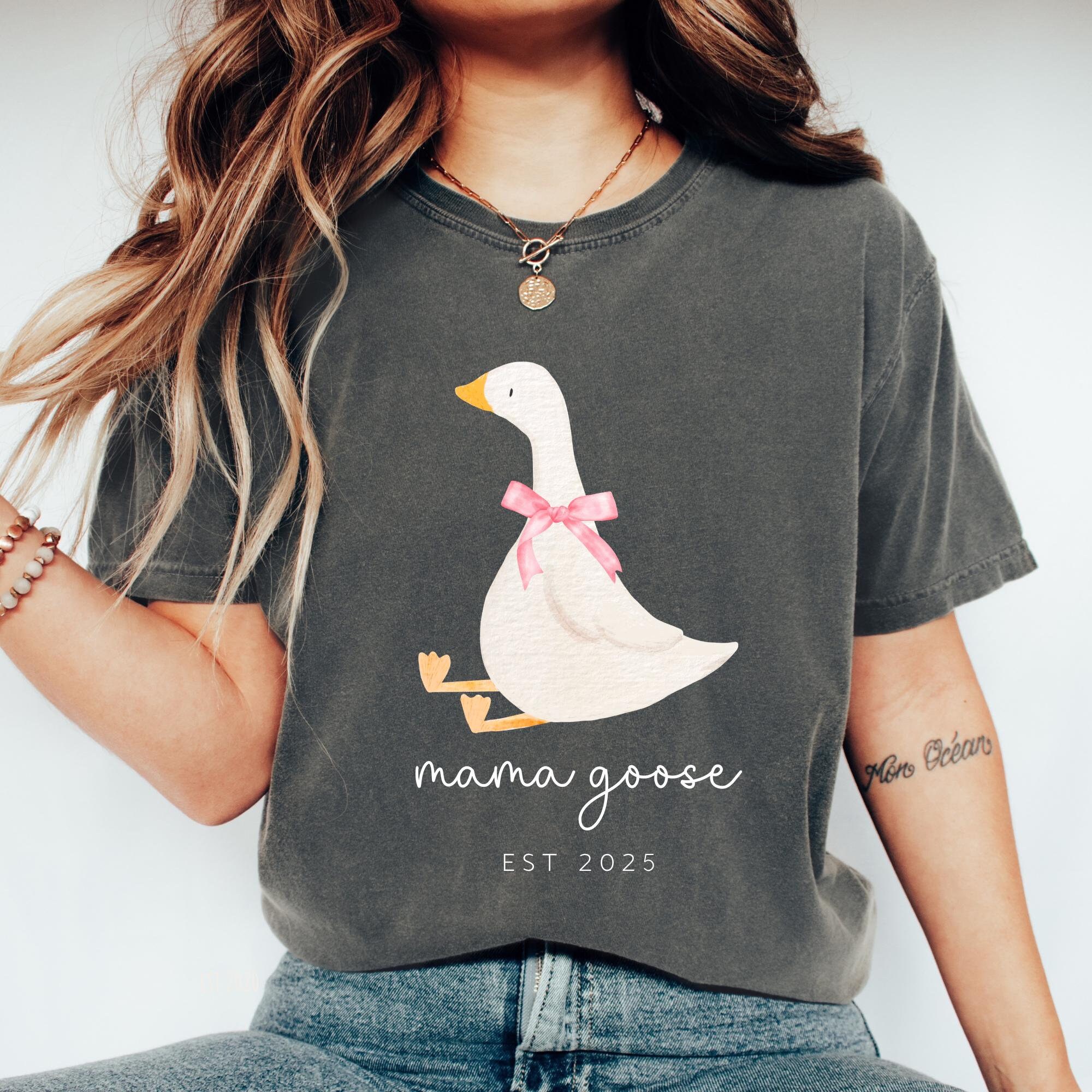 Comfort Colors® Custom Mama Goose Shirt, Silly Goose Shirt, Cute Mom Shirt, Baby Shower Gift, Pregnancy Reveal Gift, Mothers Day Gift