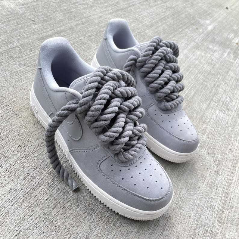 grey and white nike af1