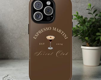 iPhone 17 Pro Skin Max |Cocktail Espresso Martini Social Club Custom Protective Phone Case |  iPhone 15 14 13 12 11 Plus | MagSafe | Samsung
