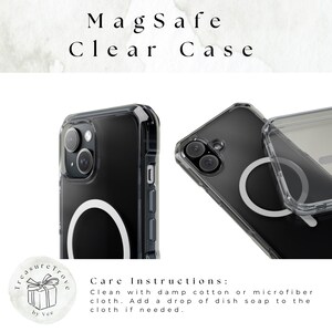 May include: A clear phone case with a built-in MagSafe ring. The case is designed to protect a smartphone and has a clear back to show off the phone's design. The case is made of durable, flexible material and is easy to install and remove.