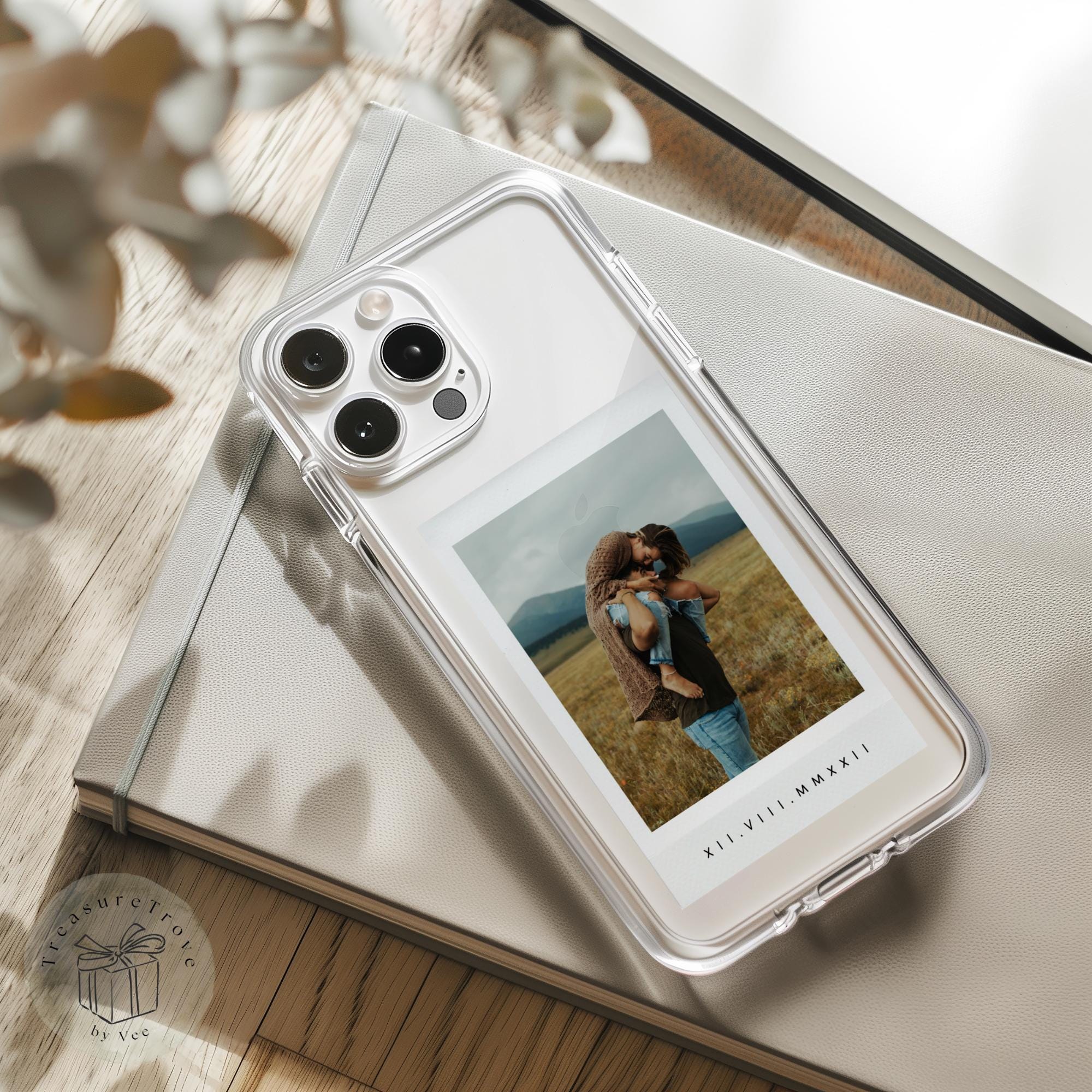 Custom Polaroid Clear Protective Cell Phone Case | iPhone 16 Pro Max Case | iPhone 15 14 13 12 11  Pro/Pro Max/Plus/Mini Case | MagSafe