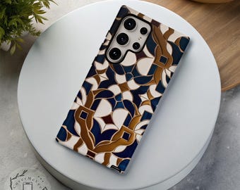 Moroccan Style Mosaic Protective Phone Case | iPhone 16 Pro Max Case iPhone 15 14 13 12 11  Pro/Pro Max/Plus | Samsung Galaxy | MagSafe