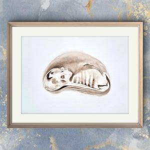 Immagine ecografica 15 x 21 cm bambino dipinta a mano, decorazione da parete per scansione, regalo per la cameretta dei bambini per nascita mamma papà, festa per la rivelazione del sesso del bambino in gravidanza