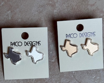 Boucles d'oreilles en or ou en argent Texas Post