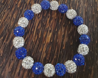 KC Royals Beaded Bling Bracelet