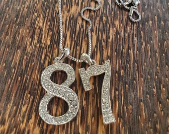 87 Stainless Steel Chain Kelce #87 Charm Necklace