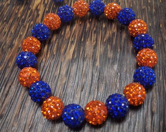 Broncos Colors Beaded Bling Bracelets