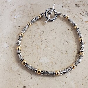 Sterling Silver and 14KT Gold Fill Bracelet