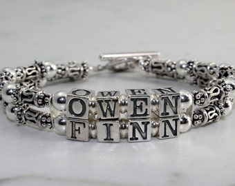 Sterling Silver Mother's or Grandmother's Bracelet