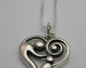 Mother and Child Sterling Silver Necklace Mother's Day Necklace