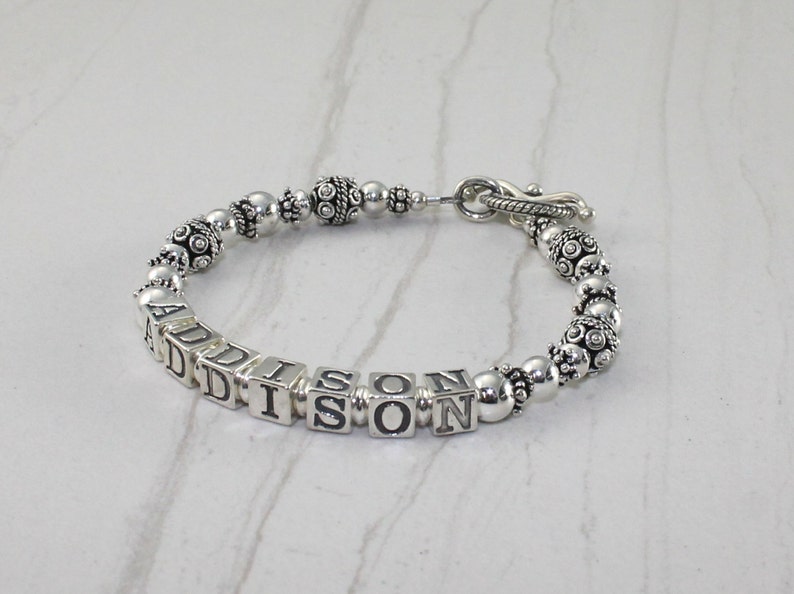 Sterling Silver Mother's Grandmother's Bracelet Etsy