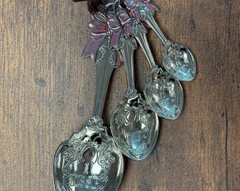Pink Bow 4 PC Measuring Spoon Set