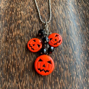 Carved Pumpkins “Dangle” Necklace