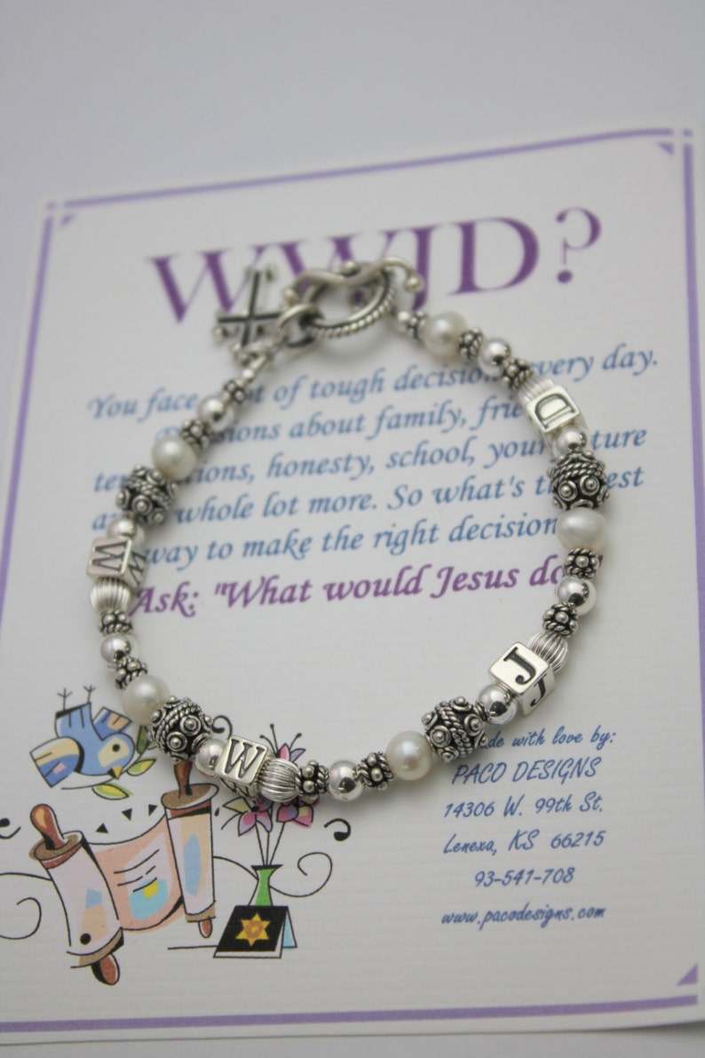 WWJD Sterling Silver Bracelet Etsy