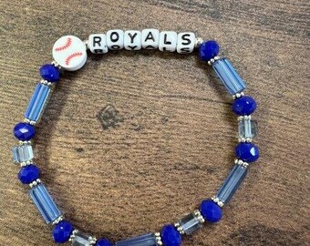 Bracelet perles tube à facettes KC Royals