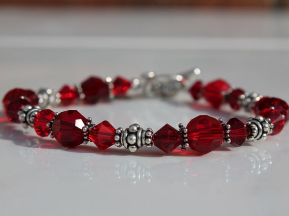 Coeur De Lion Red Swarovski Crystal Bracelet - Bracelets from Bradbury's  The Jewellers UK