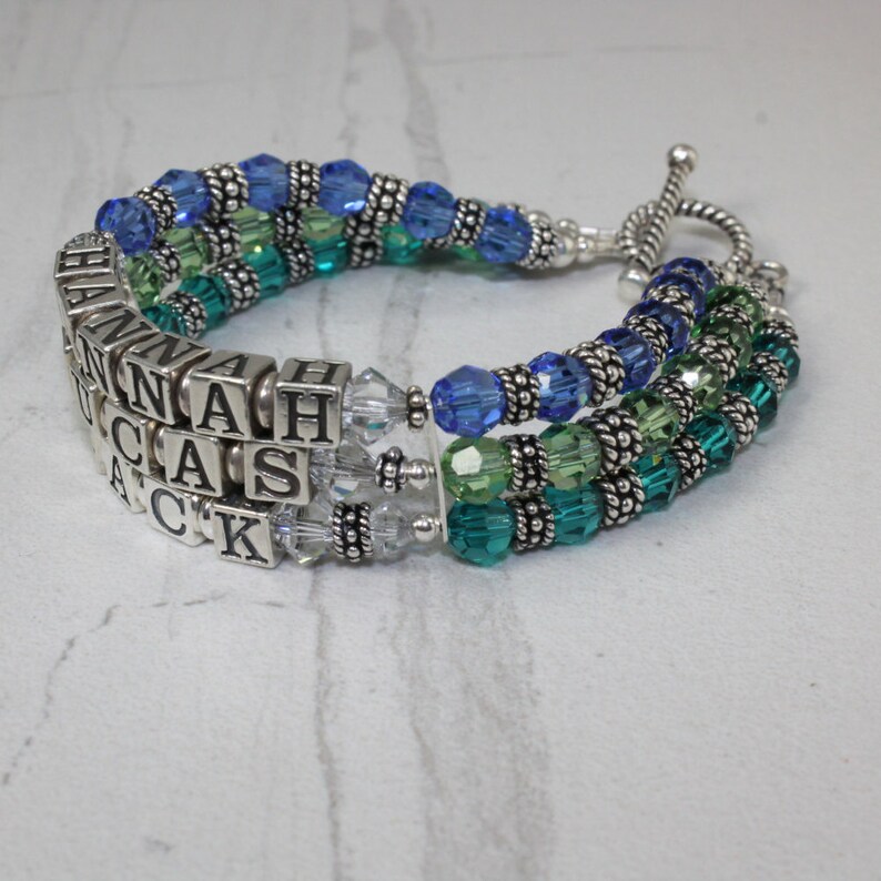 Sterling Silver Swarovski Crystal Single Color Birthstone Mother's Bracelet image 2