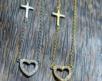 Collier Faith & Love en argent sterling