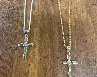 Collier croix en argent sterling Darling