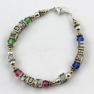 Initial Birthstone Style Mother's or Grandmother's Bracelet image 2