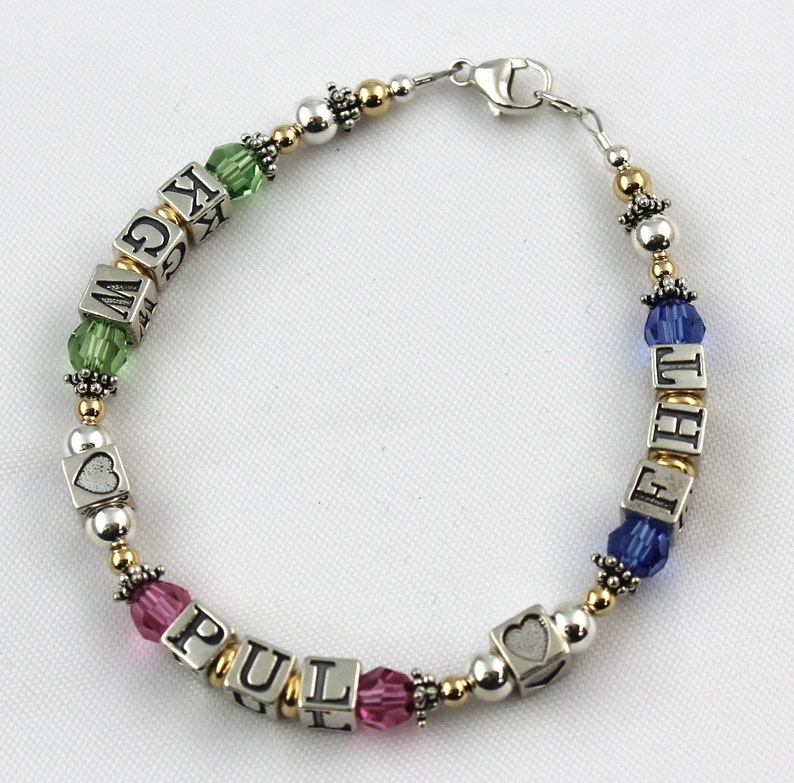 Initial Birthstone Style Mother's or Grandmother's Bracelet image 2