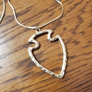 Matte Gold Arrowhead Necklace