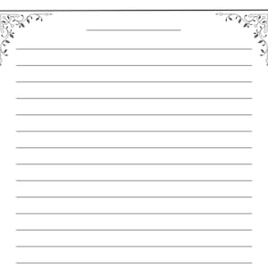 Papel elegante para escribir cartas
