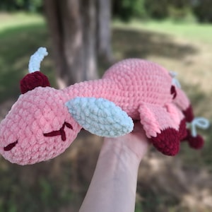 Cherry Jubilee Nessie Plush | Crochet Amigurumi Baby Cherry Nessie Plush