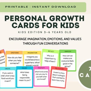 Carte di crescita personale per bambini.