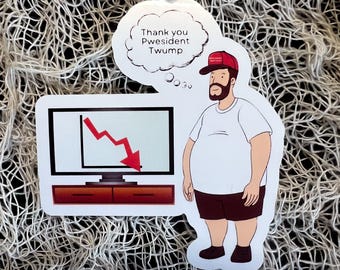 MAGA Parody Sticker: Funny Anti-Trump Political Satire