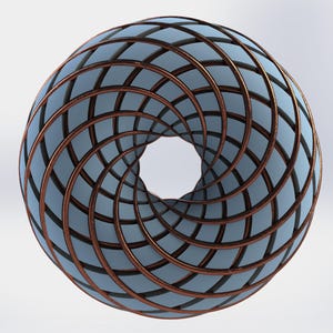Rodin Coil Torus .STL 12 INCHES Diameter Coil | iToroid Vortex Wave Field Generator | PEMF Coil 2 x 12 groves