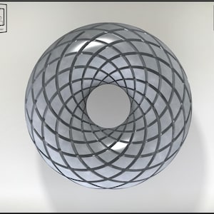 Rodin Coil TORUS .STL 190mm. x 70mm. Diameter Coil | iToroid Vortex Wave Field Generator | PEMF Coil 2 x 12 groves