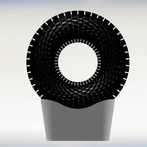 Rodin Coil Torus .STL 180mm. x 56mm. Diameter + BASE | iToroid Vortex Wave Field Generator | PEMF Coil 2 x 24 groves