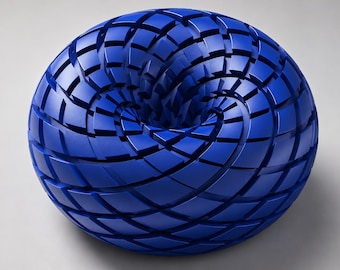 Rodin Coil FluxGroove™ .STL | 6inch 140mm. x 65mm. Diameter Coil | 3D File STL | iToroid Vortex Wave Field Generator | PEMF 2 x 12 groves