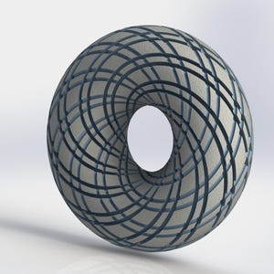 Rodin Coil Torus .STL 10 INCHES Diameter Coil | iToroid Vortex Wave Field Generator | PEMF Coil 2 x 16 groves