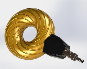 Base Rodin Coil .STL 100mm. x 35mm. Diameter | 3D File STL | iToroid Vortex Wave Field Generator | Pemf