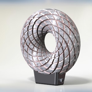 Rodin Coil Torus .STL 10 INCHES Diameter Coil + Coil Holder | iToroid Vortex Wave Field Generator | PEMF Coil 2 x 12 groves