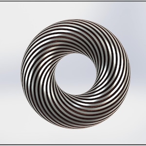 Rodin Coil Torus .STL 180mm. x 56mm. Diameter Coil | iToroid Vortex Wave Field Generator | PEMF Coil 1 x 24 groves