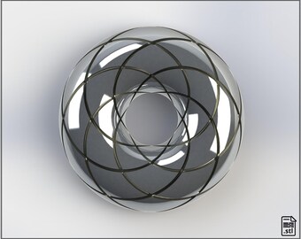 Rodin Coil Torus STL 140mm x 50mm Diameter Coil | 3D File STL | Magnetic Field Generator | iToroid Vortex Field Generator | 2x6 TURNS