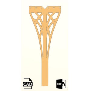 Könnte beinhalten: Ein lasergeschnittenes Holzdesign mit einem geometrischen Muster. Das Design hat die Form eines Baumes mit Ästen, die sich von oben ausbreiten. Das Design eignet sich für die Verwendung als Dekorationselement oder Bastelprojekt.